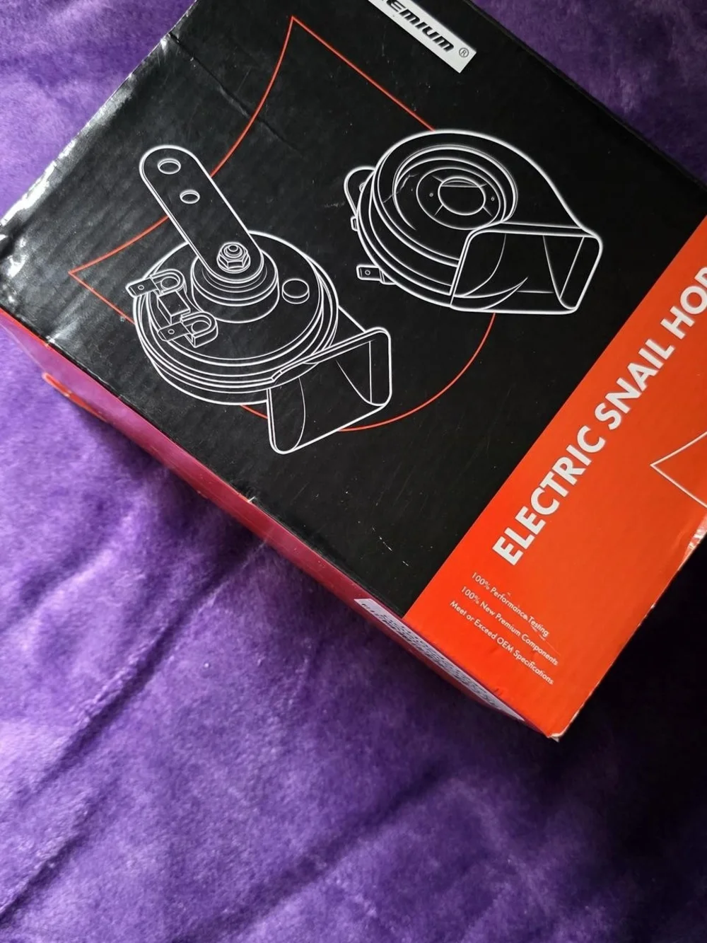 Universal Black Twin Electric Horns for Vehicles